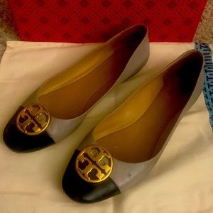 Used Tory Burch Chelsea Cap Toe Ballet flats sz 9